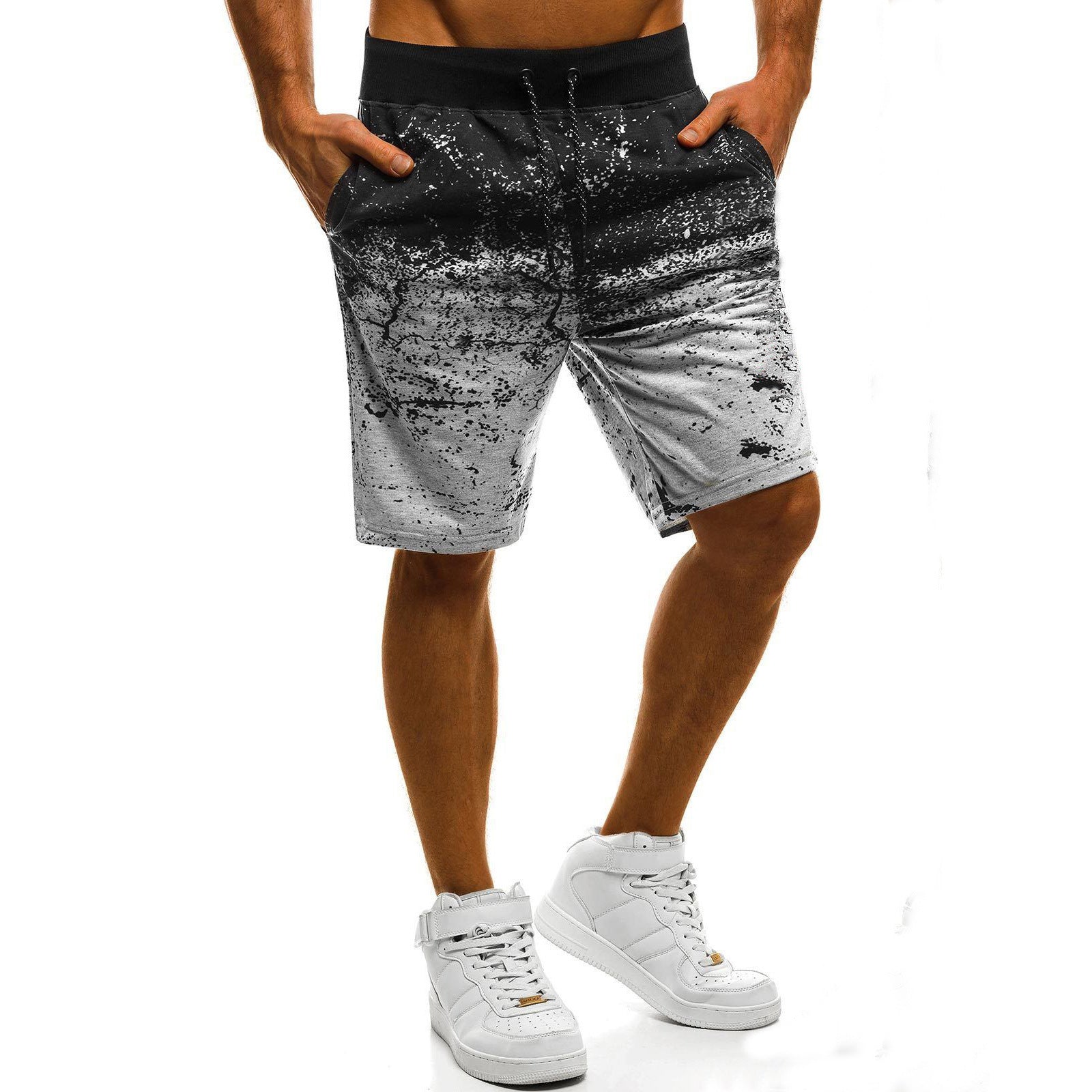 Solid Stretch Casual Shorts
