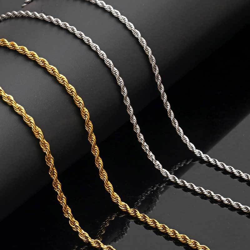 Elegant 18K Gold Plated Twist Necklace