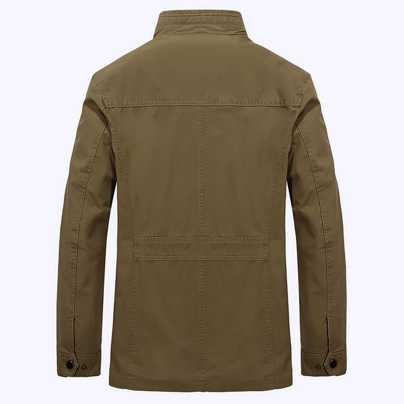 Men's Spring/Fall Mid-Length Cotton Coat