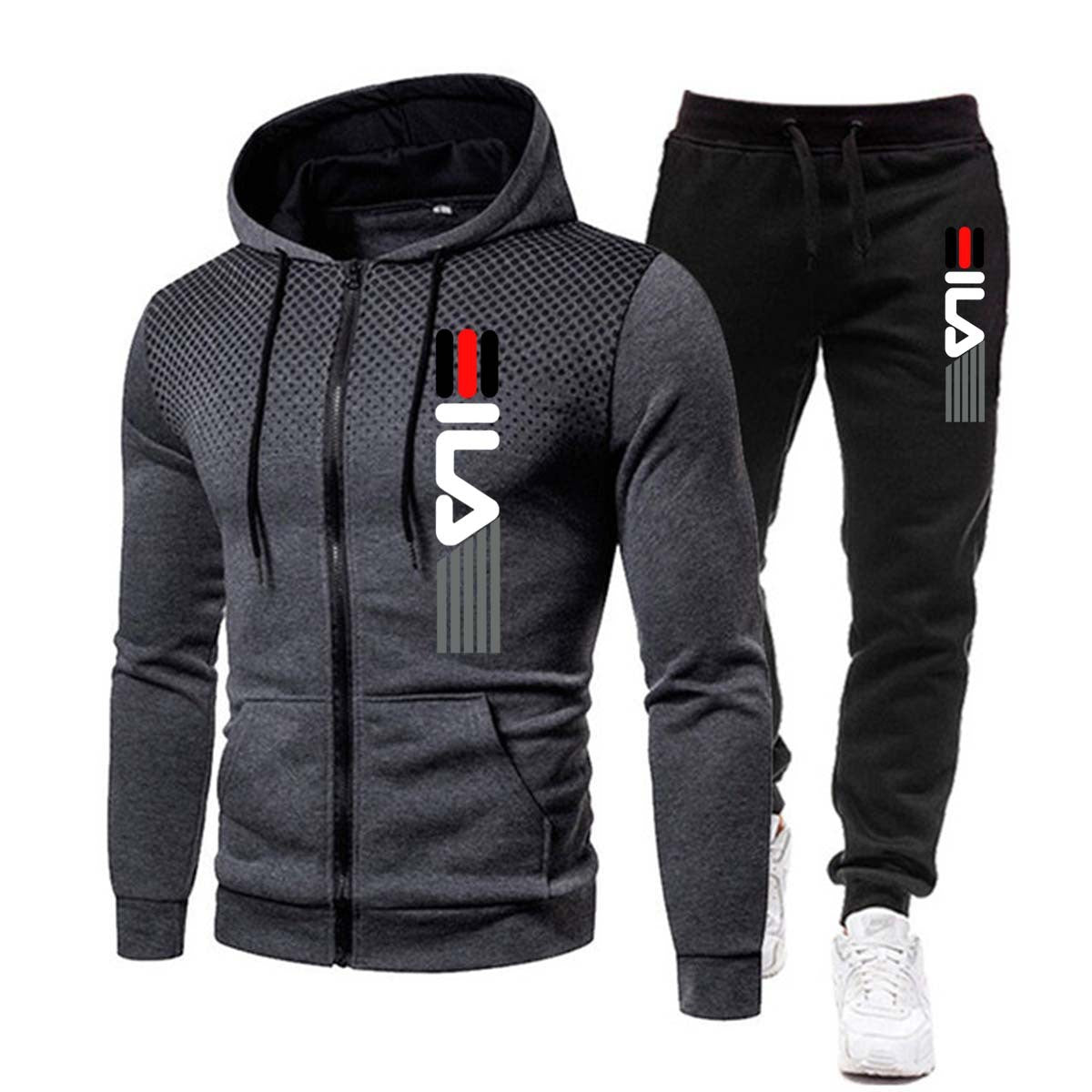 2023 Men's Autumn Fleece Tracksuit Set