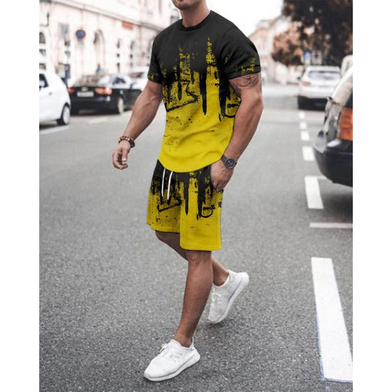 Men's Summer Comfort Tracksuit Set - T-Shirt & Shorts