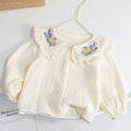 Chic Embroidered Toddler Girl's Cotton Shirt