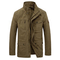 Men's Spring/Fall Mid-Length Cotton Coat