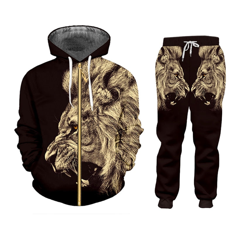 Men's Hooded Casual Tracksuit Set