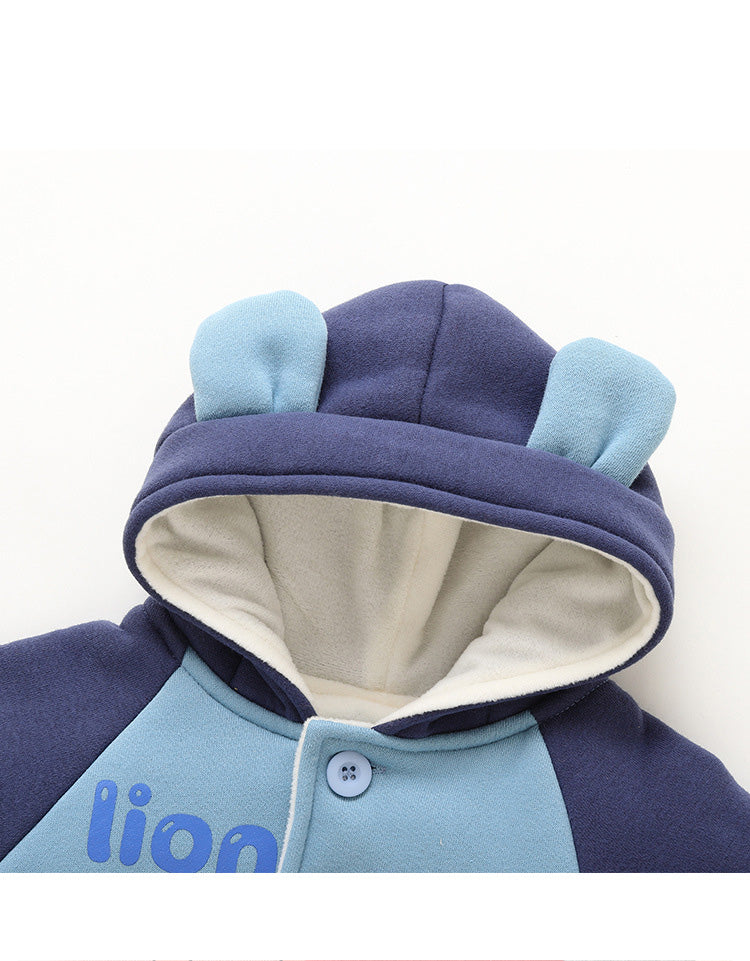 Unisex Baby Fleece Hooded Winter Jacket