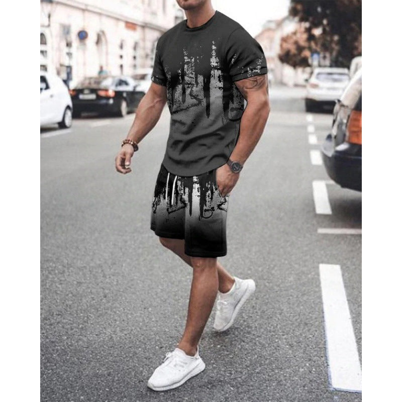 Men's Summer Comfort Tracksuit Set - T-Shirt & Shorts