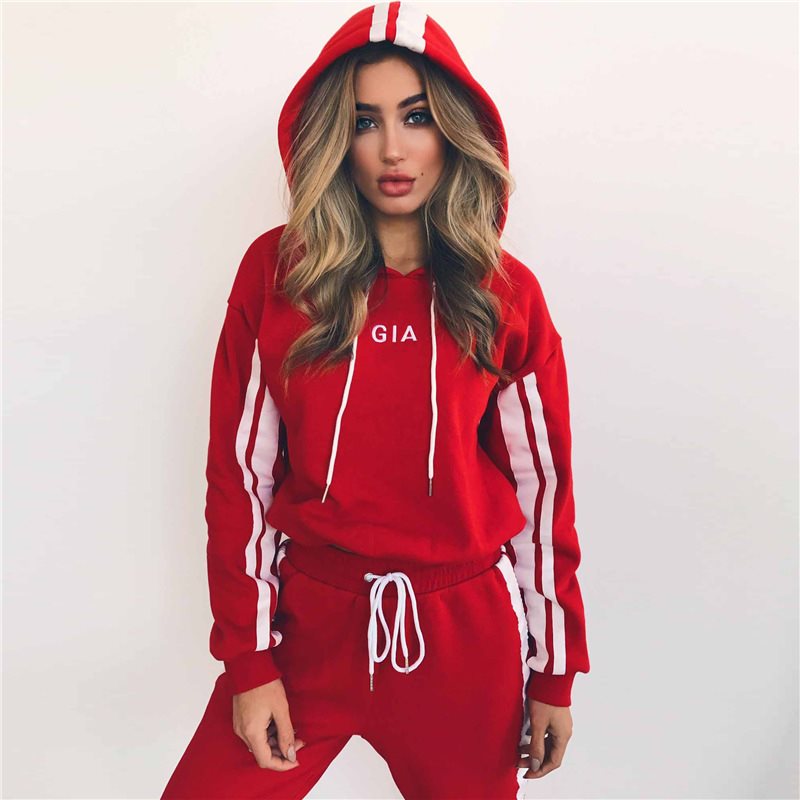 Modern Striped Color Block Tracksuit
