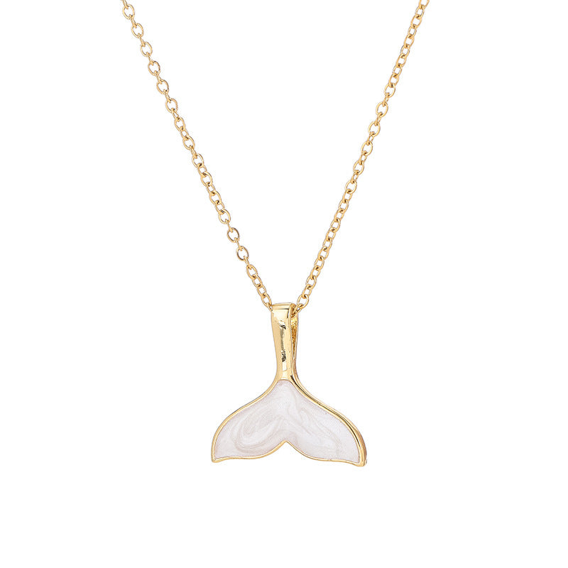 Chic Stainless Steel Mermaid Tail Necklace