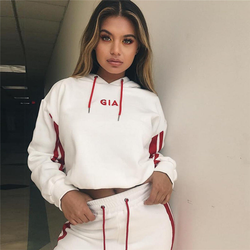 Modern Striped Color Block Tracksuit