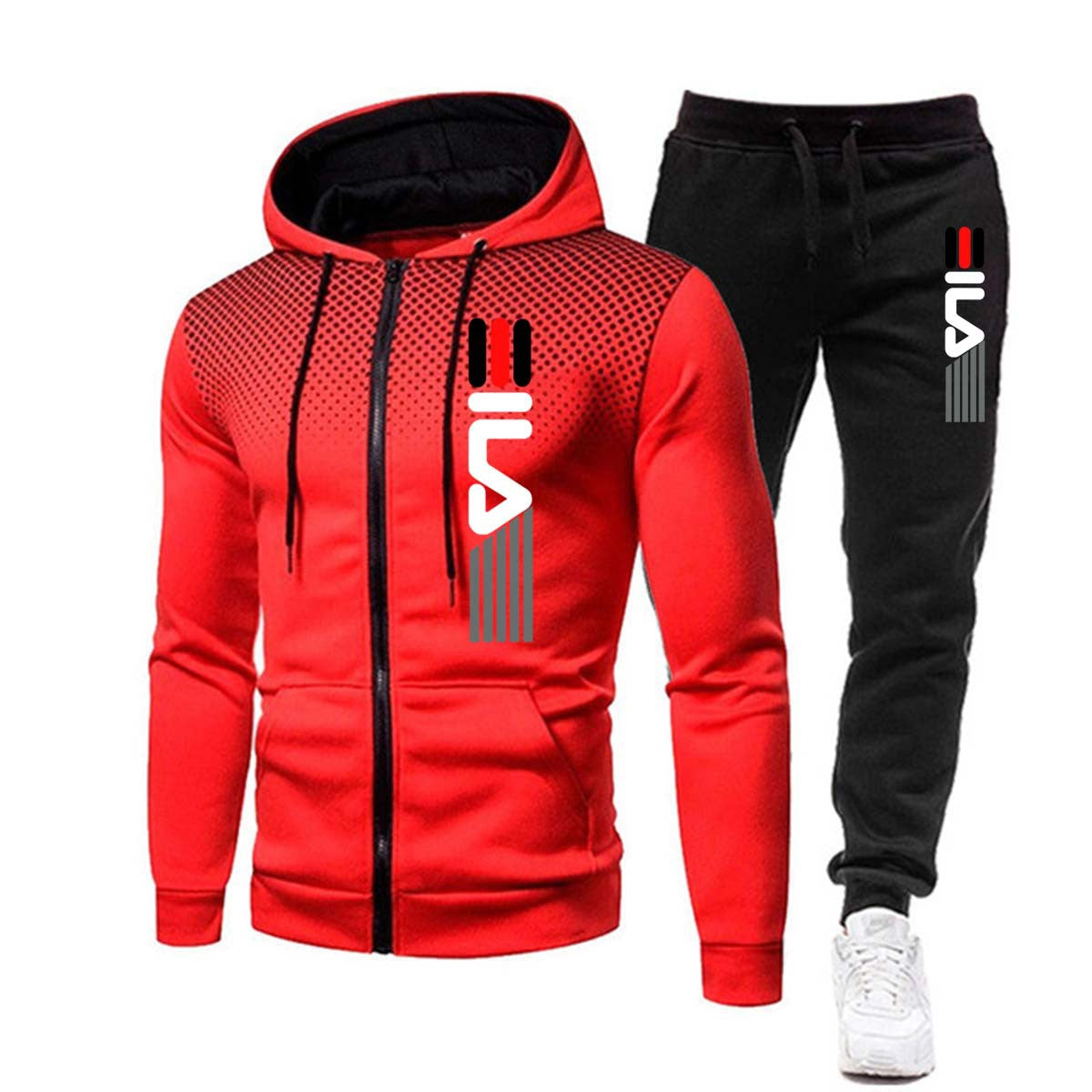 2023 Men's Autumn Fleece Tracksuit Set