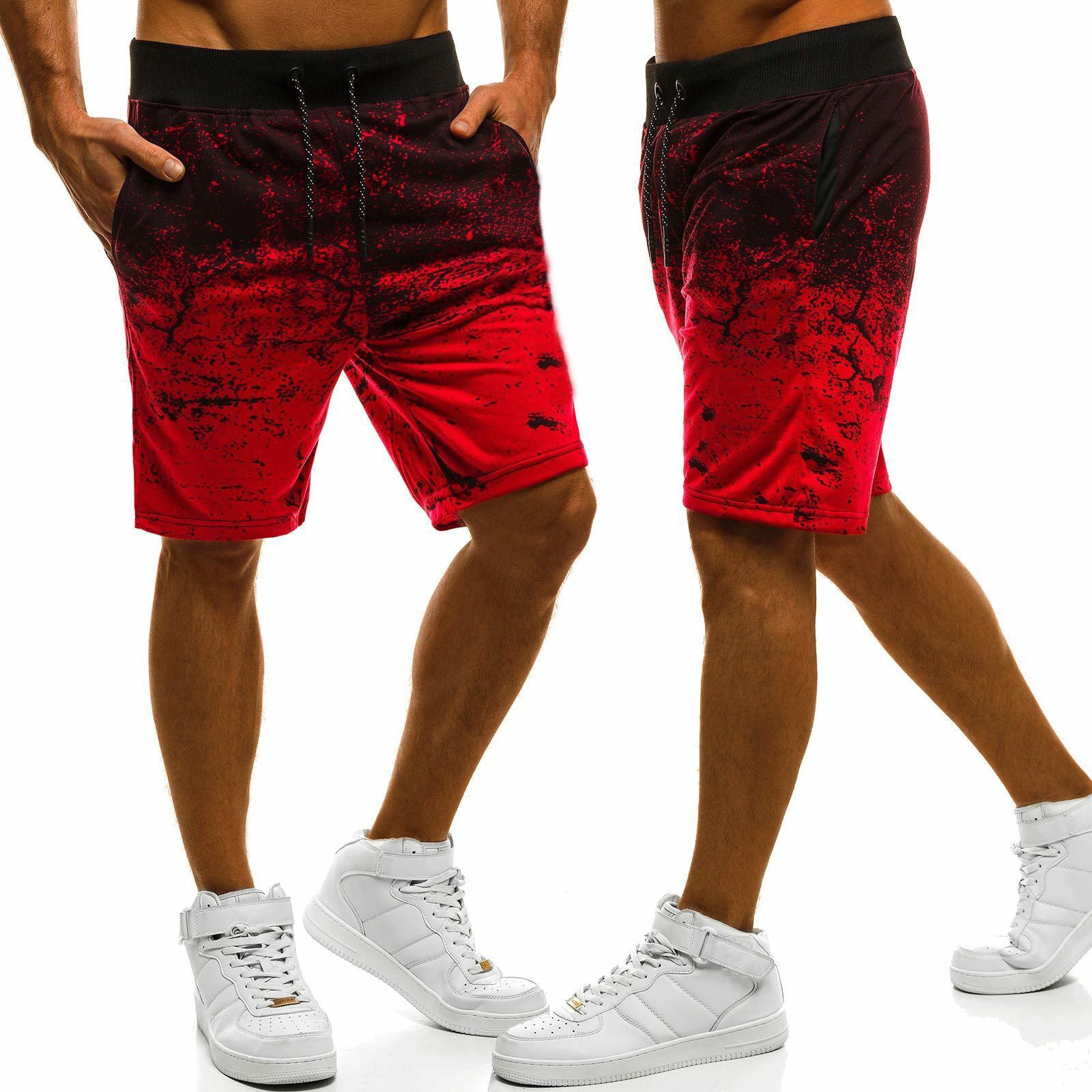 Solid Stretch Casual Shorts