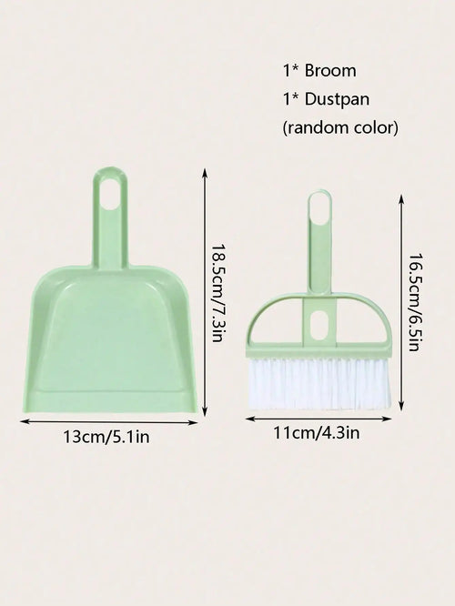 2pcs/Set Pet Hamster Cage Clean-Up Kit: Broom & Dust Pan Tool
