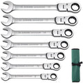 72-Tooth 8-19mm Ratchet Wrench Set Metric, Multi-Function for Garage Home DIY Repair Maintenance Ideal Party Gift