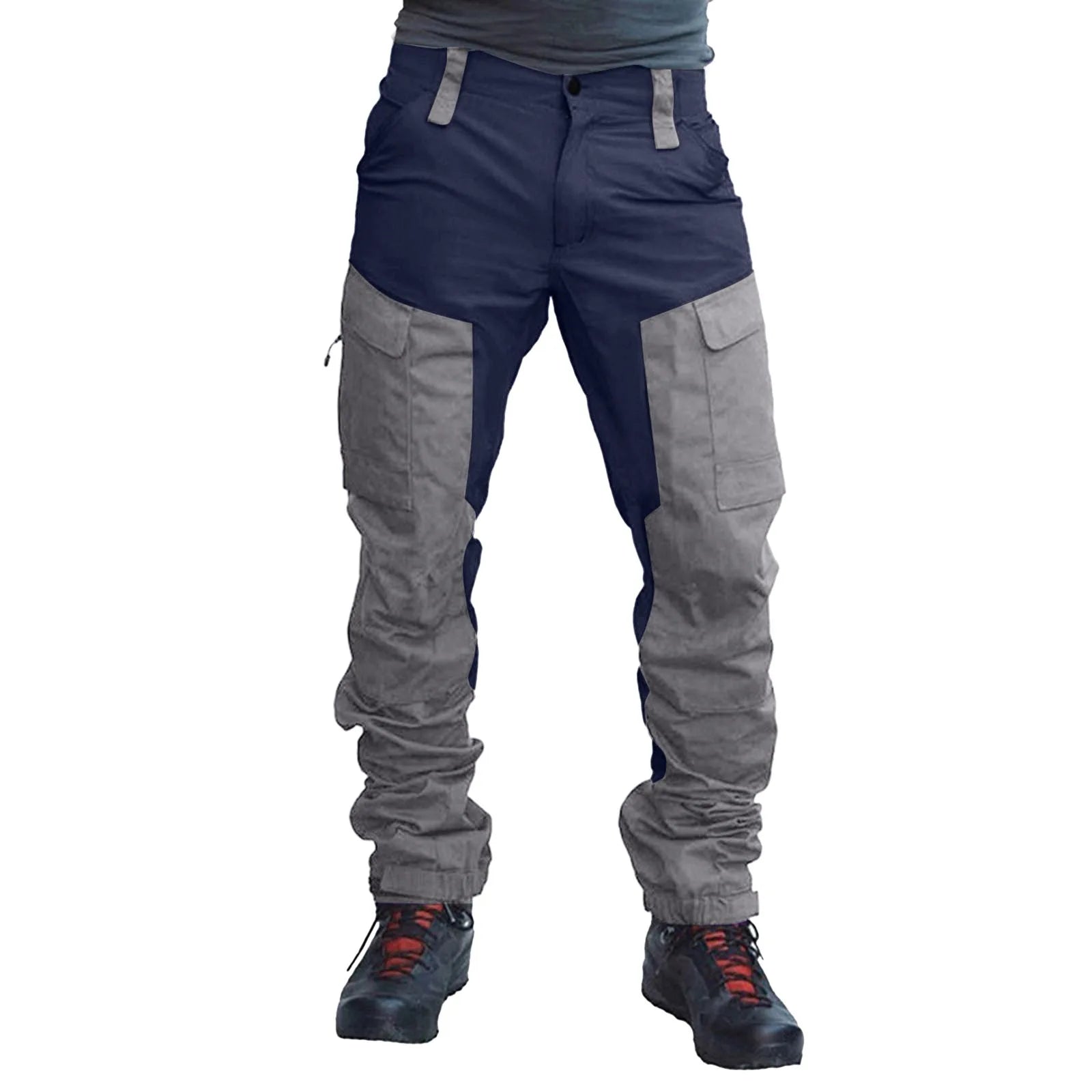 Men'S Cargo Pants Two Tone Patchwork Casual