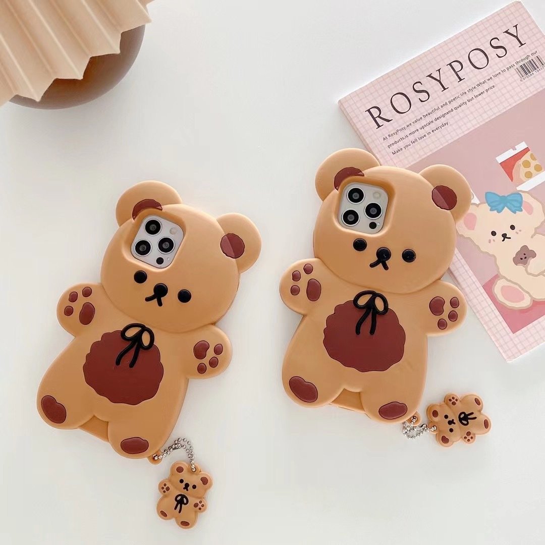 Charming Teddy Silicone Phone Protector