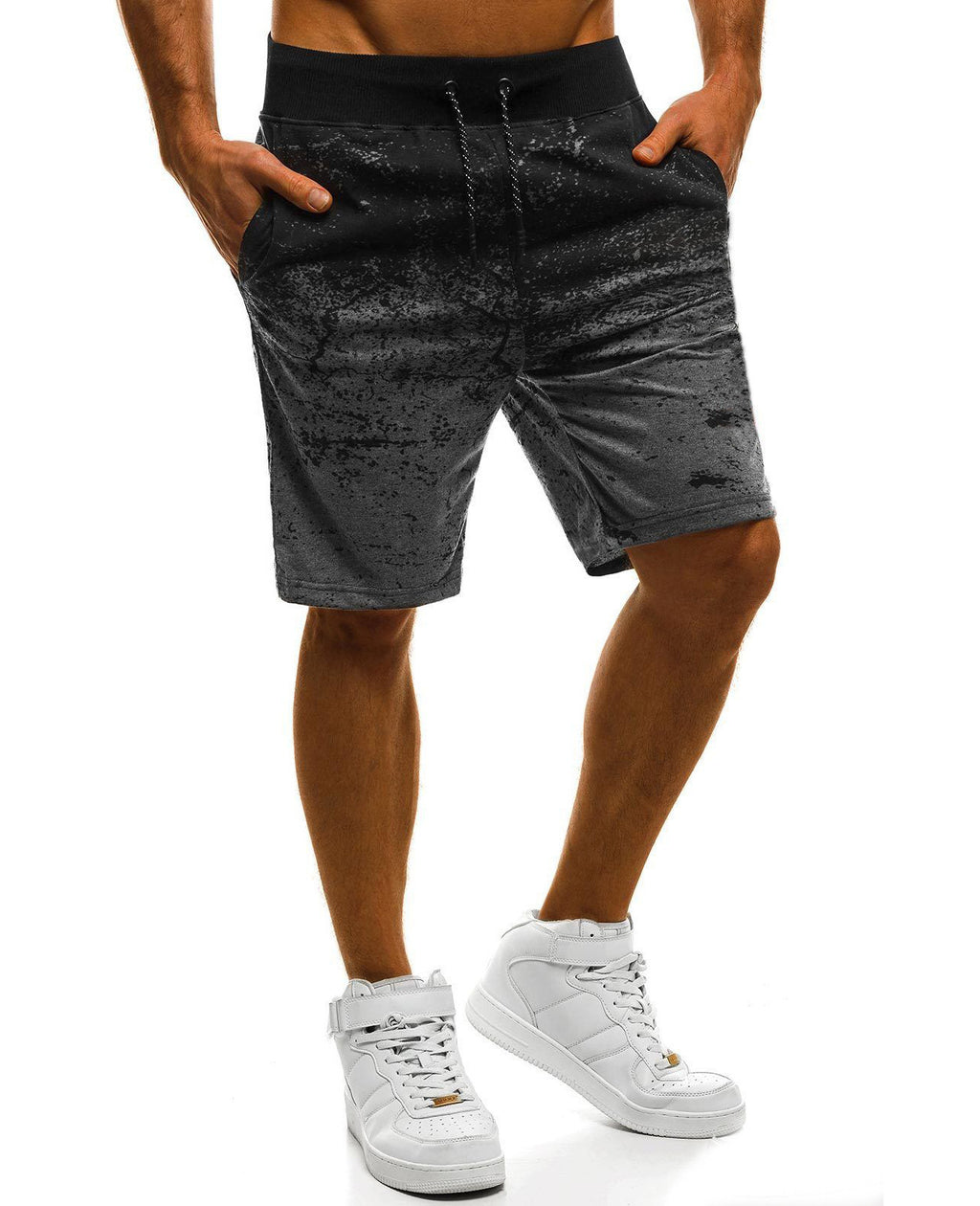 Solid Stretch Casual Shorts