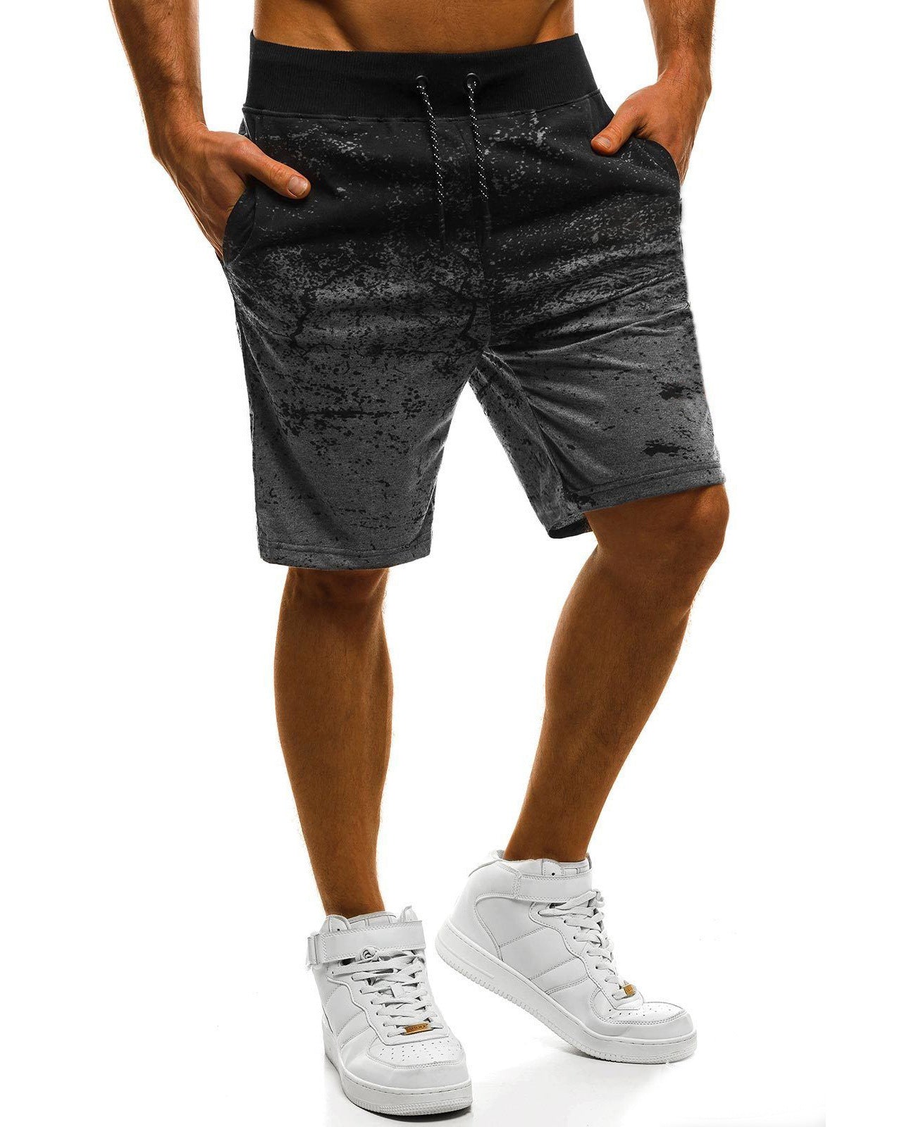 Solid Stretch Casual Shorts
