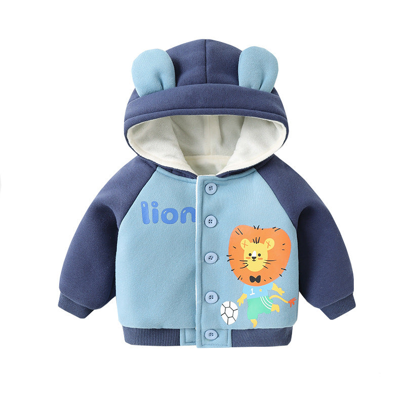 Unisex Baby Fleece Hooded Winter Jacket