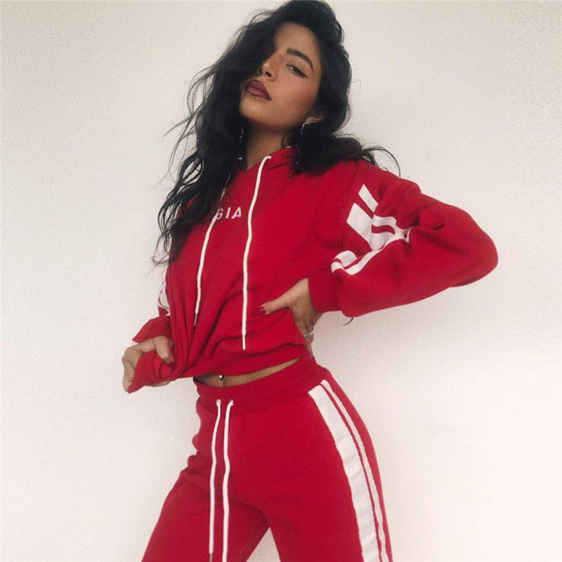 Modern Striped Color Block Tracksuit