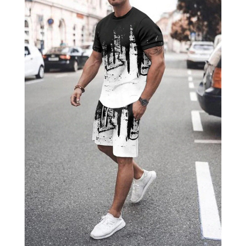 Men's Summer Comfort Tracksuit Set - T-Shirt & Shorts