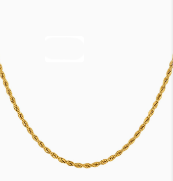 Elegant 18K Gold Plated Twist Necklace