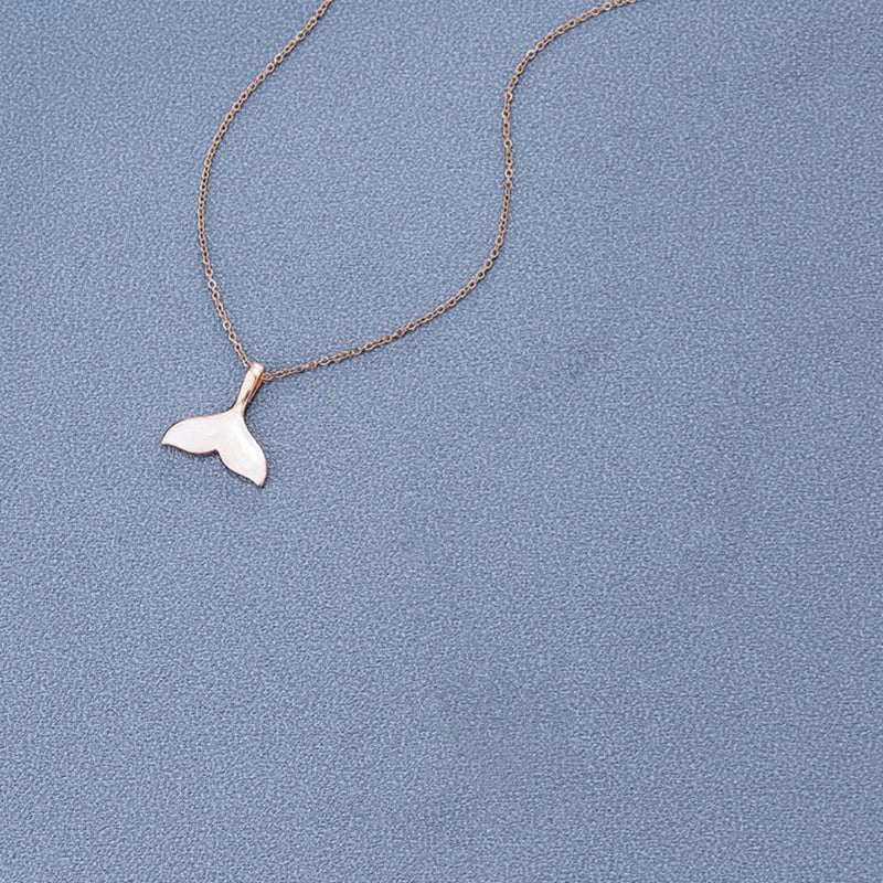 Chic Stainless Steel Mermaid Tail Necklace