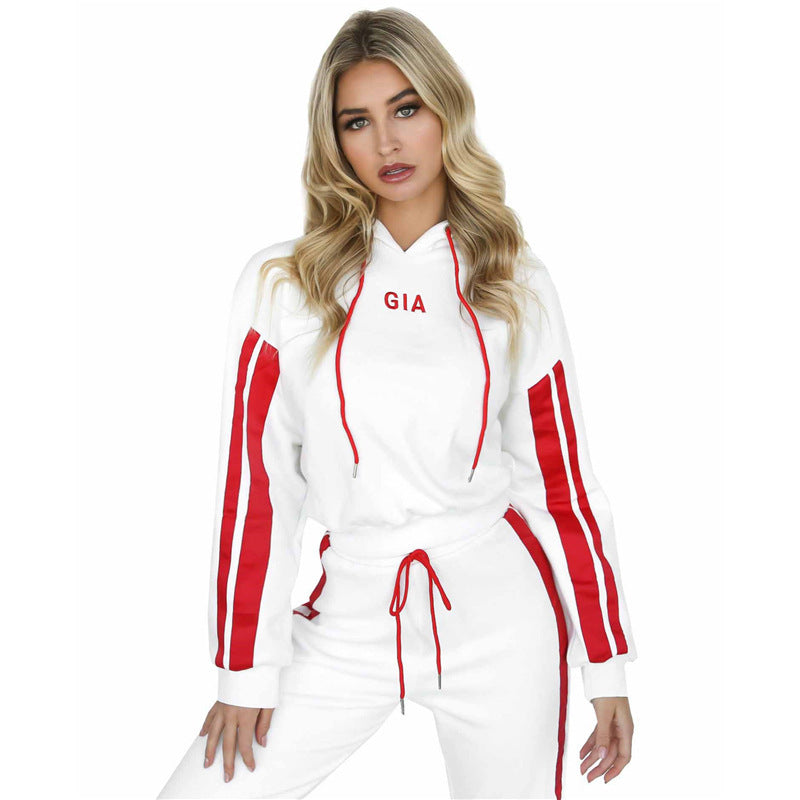 Modern Striped Color Block Tracksuit